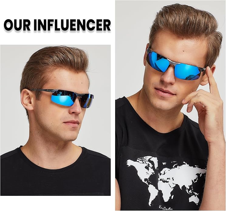 DUCO Mens Sunglasses Polarized Sports Fishing Running Driving Carbon Fiber Sunglasses for Men UV400 Protection DC8277