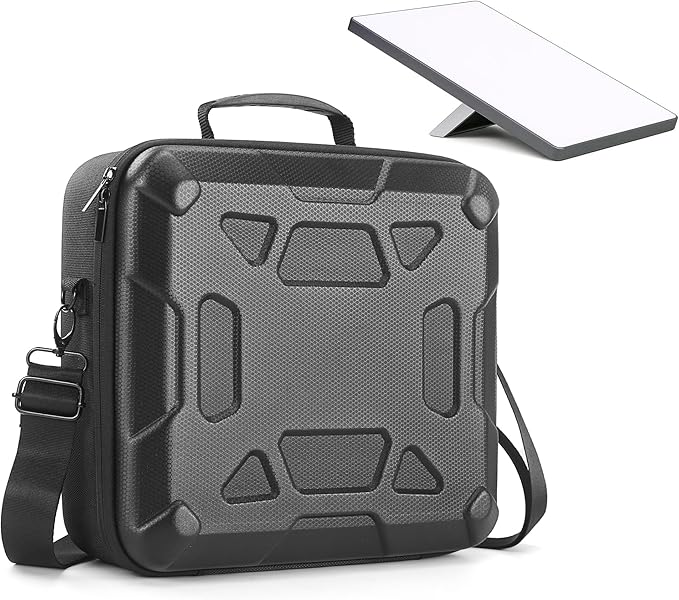 Carrying Case for Starlink Mini, Hard Shell EVA Protective Cover, Waterproof & Shockproof Travel Bag with Shoulder Strap, Organized Storage for Starlink Mini Accessories, for Camping, RV Travel