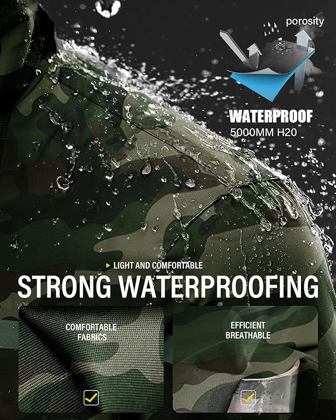 iCreek Rain Suit Waterproof Jacket and Trouser Suit Raincoat for Men and Women Outdoor All-Sport Breathable Anti-storm