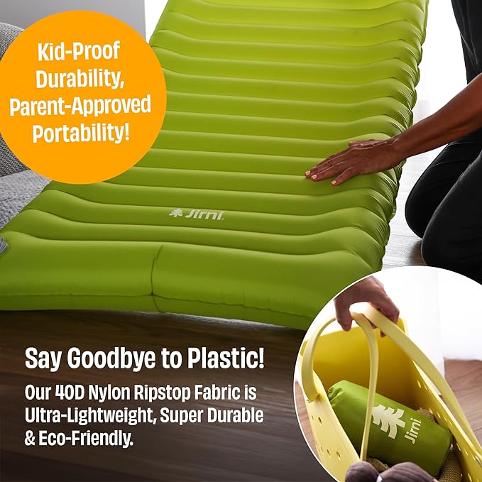 Nimble Toddler Travel Bed | Innovative New Pump | Ultra Lightweight & Super Durable Kids Air Mattress | Eco-Friendly Toddler Air Mattress | Child Travel Bed | Inflatable Portable Bed for Kids