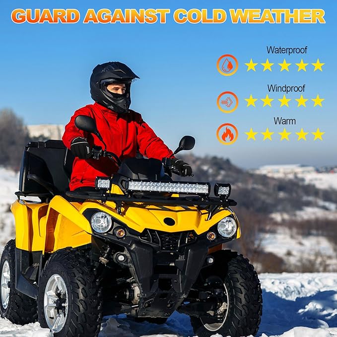 Heated Gloves for Men Women Rechargeable Electric Gloves 7.4V 3200mAh Battery Powered, Waterproof Windproof Thermal Gloves Ideal for Snow Sports, Camping & Skiing Raynaud's Arthritis