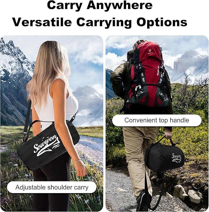 Waterproof Outdoor Blanket 82”X 55” Packable, Stadium Blankets for Camping with Fleece Lining, Large Windproof Emergency Throw Mat for Garss Picnic Hiking Road Trip, Machine Washable, Black 280GSM