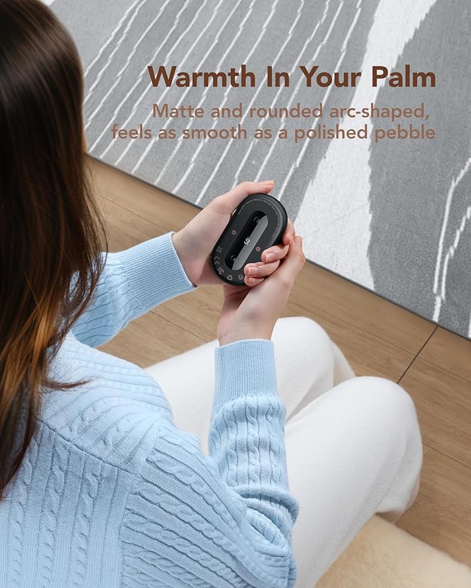 Hand Warmers Rechargeable 2 Pack, Magnetic Alloy Handwarmer 7000 mAh Reusable, Instant Heating UP to 131°F, 15 Hours Long Lasting Palm Pocket Heater, Gifts Packing for Christmas,Hunting,Camping,Golf