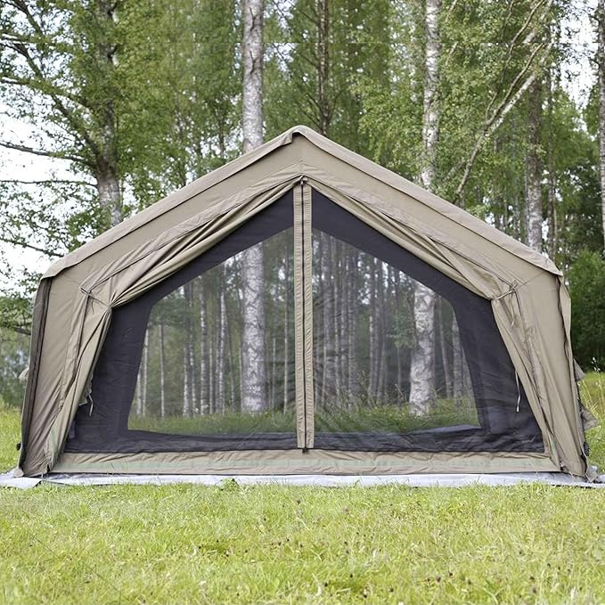 Coody | Rbm Outdoors Koala/Hub/Octopus Inflatable Tents for Camping with Stove Jack, 2/8/10 Person Luxury Canvas Blow Up Tent, 2 Room, Easy Setup Casa de Campaña, Large Inflatable House with Pump