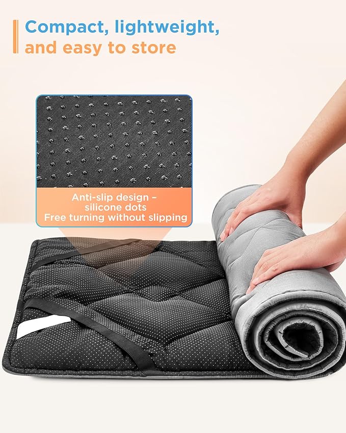 KingCamp Cot Mattress, Portable Lightweight Camping Sleeping Mat Soft Comfortable Non-Slip Cot Pad for Camp Cot, RV Bunk & Twin Beds