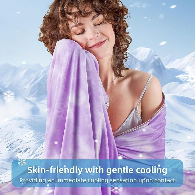 inhand Cooling Blanket Queen Size (90"x90"), Cooling Blankets for Hot Sleepers, Absorbs Heat to Keep Adults Cool for Summer Nights Sweats, Thin Cold Lightweight Blanket for Couch Bed, All Season Use
