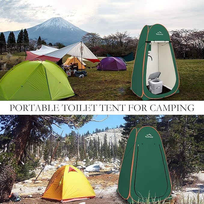 Your Choice XL Pop Up Privacy Shower Tent - Portable Changing Tent for Camping, Beach & Poolside - 82.6" Tall Double Storage Pockets & Carry Bag