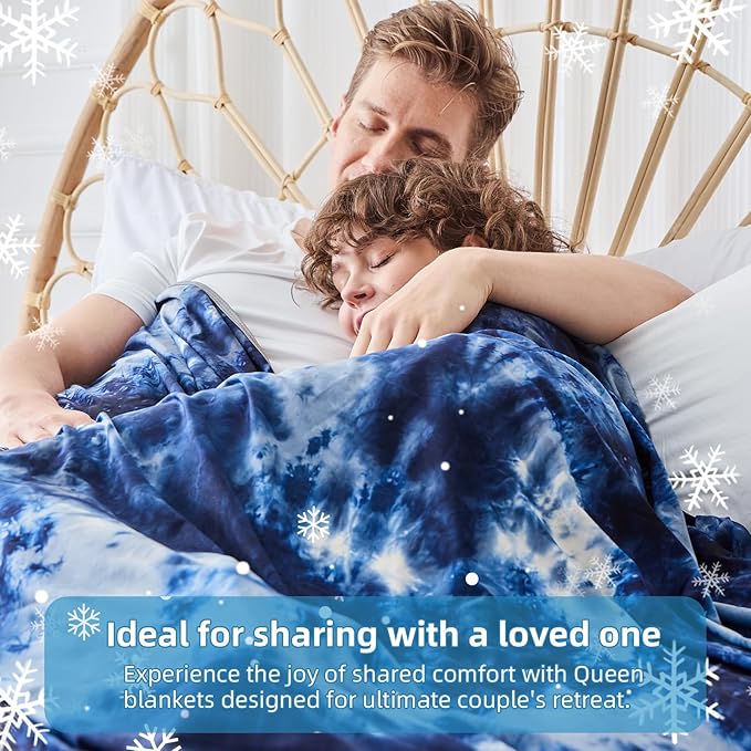 inhand Cooling Blanket Queen Size (90"x90"), Cooling Blankets for Hot Sleepers, Absorbs Heat to Keep Adults Cool for Summer Nights Sweats, Thin Cold Lightweight Blanket for Couch Bed, All Season Use