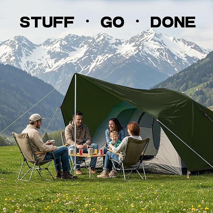 12' x 16' Tarp 5-mil Thick Camping Tent Rain Tarps Green Waterproof Outdoor Cover…
