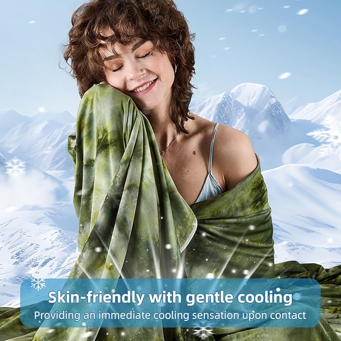 inhand Cooling Blanket Twin Size (60"x80"), Cooling Blankets for Hot Sleepers, Absorbs Heat to Keep Adults Cool for Summer Nights Sweats, Thin Cold Lightweight Blanket for Couch Bed, All Season Use
