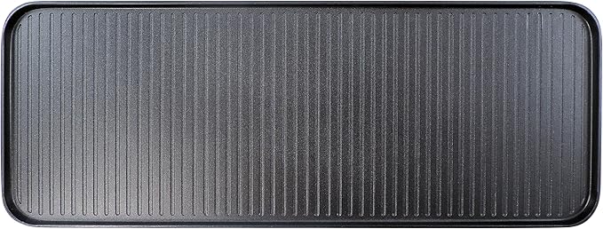 Swissmar KF-77073G Swivel Raclette Reversible Grill/Griddle Top Plate Replacement, Black