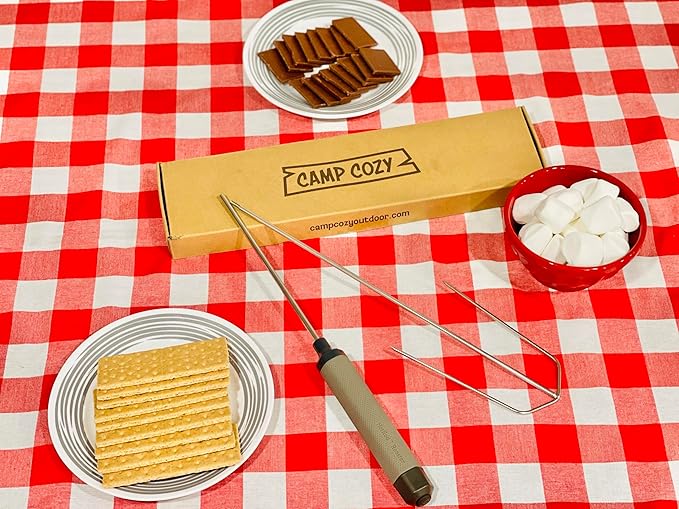 HotRod Automatic Rotating Hot Dog and Marshmallow Roasting Stick – Premium Campfire Tool for S’mores, BBQ, and Camping – Compact, Durable, and Fun for All Ages - BLUE