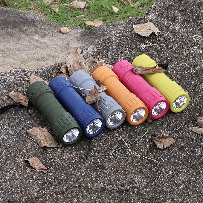 6-Pack Small Flashlights Set, Super Bright 100 Lumen LED Flashlight Pack with 18-Piece AAA Batteries Included, Mini Flashlight, Outdoor Flashlight for Camping, Hiking, Emergency