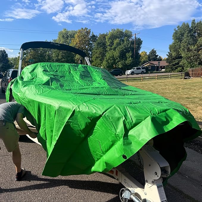 RENEGADE Industrial Tarp 20x12 ft Green – Heavy Duty, Waterproof, UV-Resistant, PFAS-Free – Oversized Tarp for Construction, Landscaping, Farm Equipment & Weather Protection