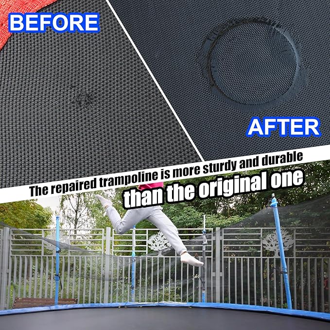 Trampoline Patch Repair Kit - 3 Sizes Patches for Trampoline Mat Tear or Hole