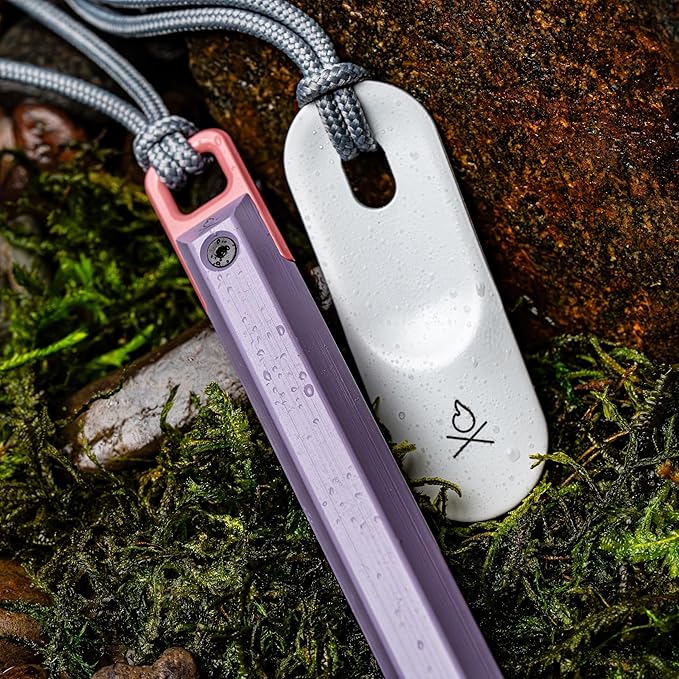 überleben Hexå PRO Ferro Rod Fire Starter for Survival – Up to 26,000 Strikes, 1/2" Thick Hexagon Fire Steel with Striker and Lanyard – Waterproof Flint and Steel for Camping
