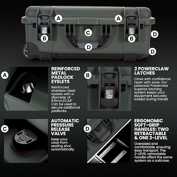 NANUK Wheeled Series 935 Lightweight NK-7 Resin Waterproof Protective Case