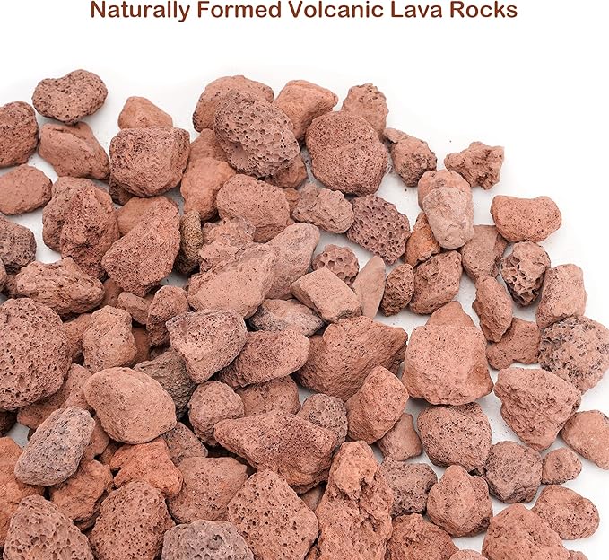 Stanbroil Red Lava Rock Granules for Gas Log Sets and Fireplaces - 10 lb.Bag (0.8"-1.2")