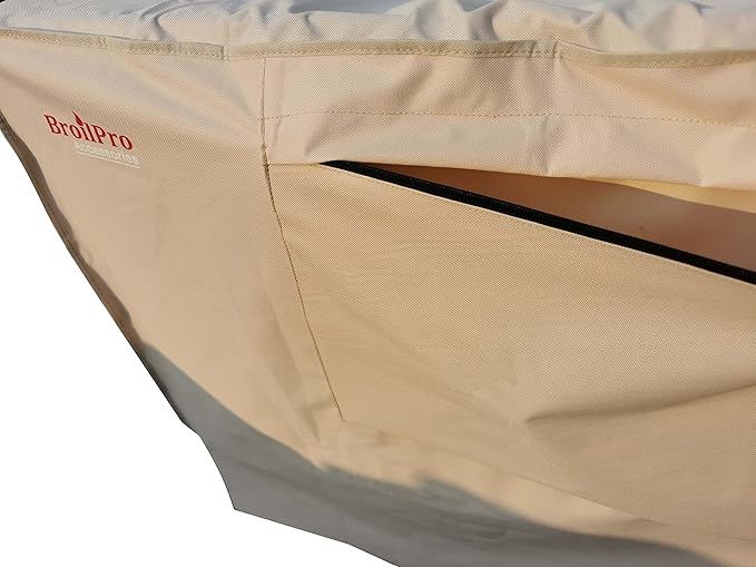 Waterproof 80 Qt Rolling Cooler Cart Cover Fits Most Patio Ice Chest Party Cooler Upto 34L x 20W x 32H inch-Beige…