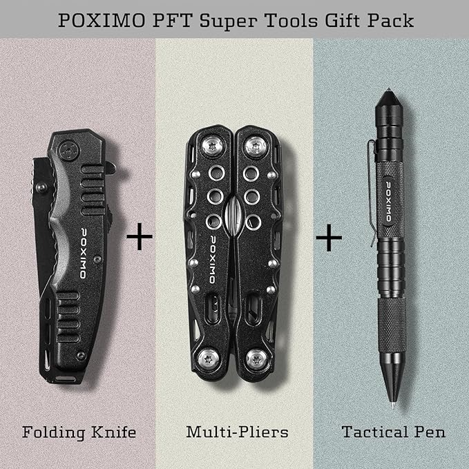 Gifts for Christmas, Multitools Set with Multi-Pliers, Pocket Knife, Tactical Pen 3-In-1, Christmas Gifts Stocking Stuffers for Men Women, EDC Multi-tools(Merry Christmas)