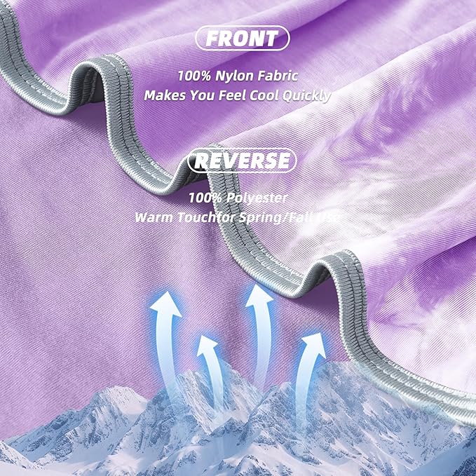 inhand Cooling Blanket Queen Size (90"x90"), Cooling Blankets for Hot Sleepers, Absorbs Heat to Keep Adults Cool for Summer Nights Sweats, Thin Cold Lightweight Blanket for Couch Bed, All Season Use