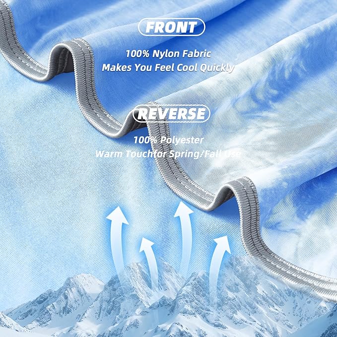 inhand Cooling Throw Blanket (50"x60"), Cooling Blankets for Hot Sleepers, Absorbs Heat to Keep Adults Cool for Summer Nights Sweats, Thin Cold Lightweight Blanket for Couch Bed, All Season Use