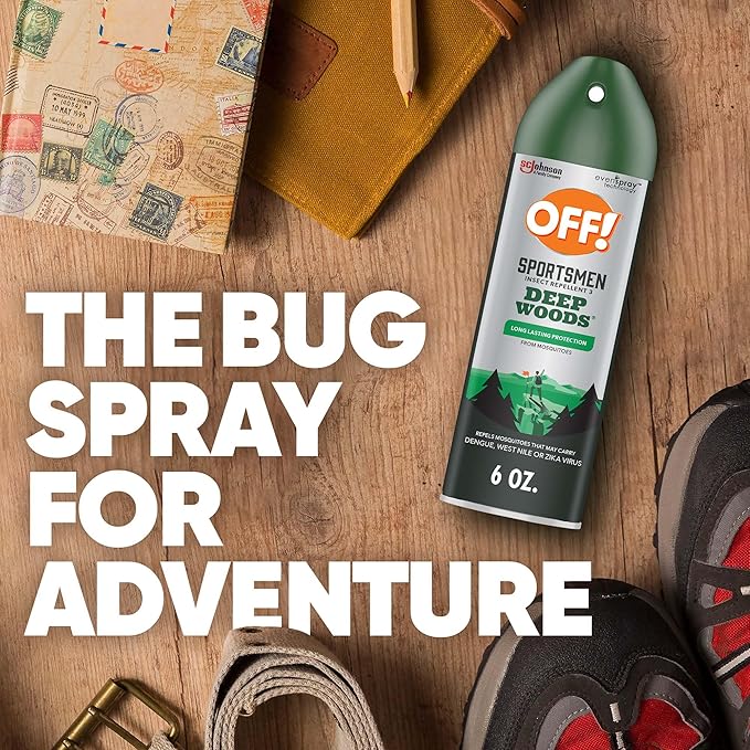 OFF! Deep Woods Sportsmen Insect Repellent Aerosol, Bug Spray Containing 30% Deet, Protects Against Mosquitoes, 6 Oz, 4 Count