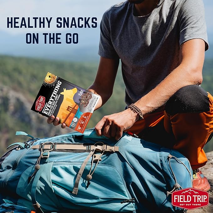 Field Trip Beef Jerky | Gluten Free Jerky, Low Carb, Healthy High Protein Snacks With No Nitrates, Made With All Natural Ingredients | Everything Bagel | 1oz Bags, 12 Pack