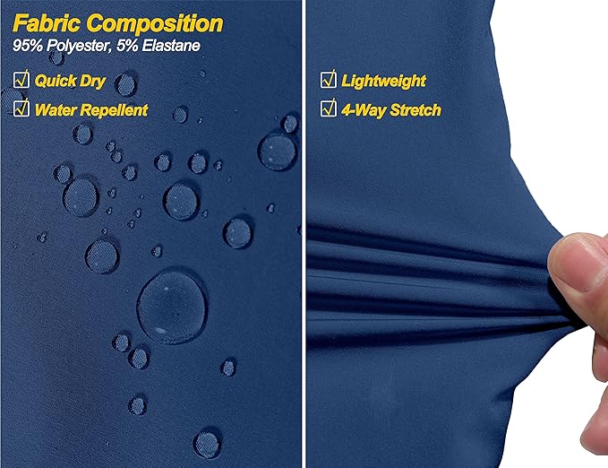 Little Donkey Andy Women's Lightweight Quick Dry Cargo Hiking Pants UPF 50+ Stretch Travel Casual Trousers