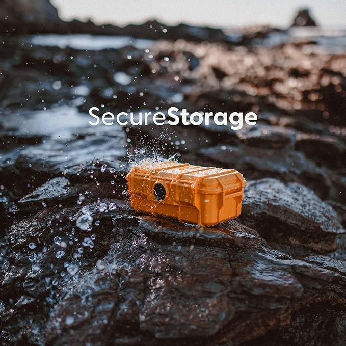 Evergreen ToughBox Tech Organizer – For Camera, Cables, Hard Drives, Compatible with GoPro etc. (Large, Rubber Boot, Orange)