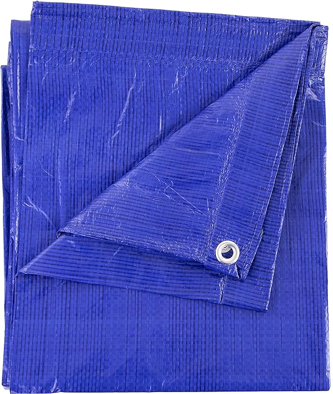 Kotap 30 x 60 Ft. All-Purpose Multi-Use Protection/Coverage 5-mil Poly Tarp, Waterproof, Blue, (TRA-3060)