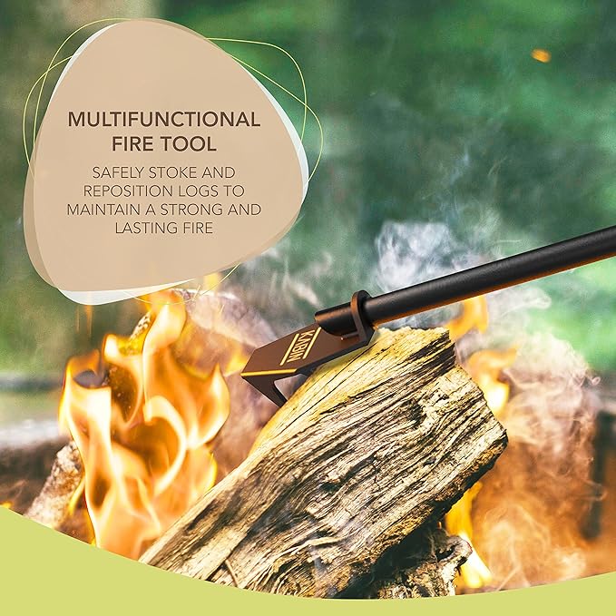 KABIN Blow Stick -Extendable Blow Poke & Fire Poker - Oxygenate & Stoke Your Fire Safely & Easily in Fireplaces & Woodstoves - Fireplace Tools Set