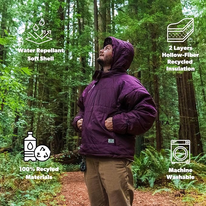 Selk'bag SWYTCH Original Wearable Sleeping Bag & Jacket | Convertible 2-in-1 Design, Water-Resistant, Eco-Friendly for Camping, Hiking, Travel, Skiing and Casual Use