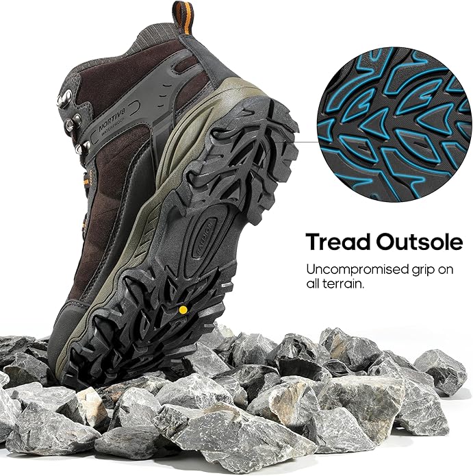 NORTIV 8 Men's Waterproof Hiking Boots Outdoor Mid Trekking Lightweight Mountaineering Shoes Paladin