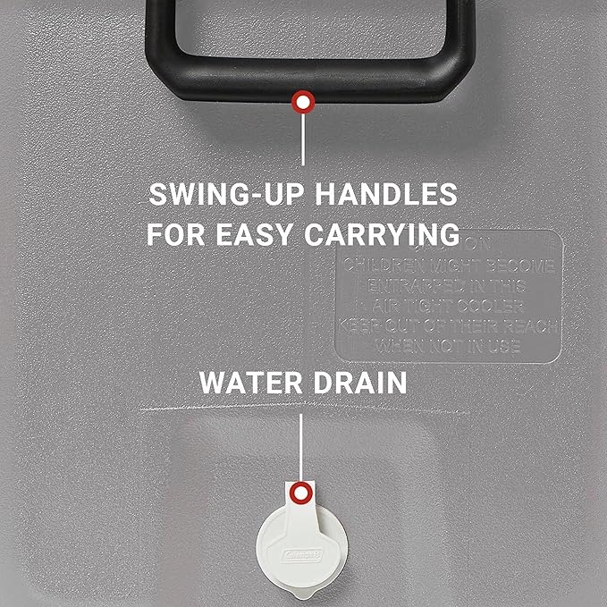 Coleman Classic Series Insulated Portable Cooler, Leak-Resistant Outdoor Hard Cooler Keeps Ice up to 5 Days, 52/70/120/150 Quart