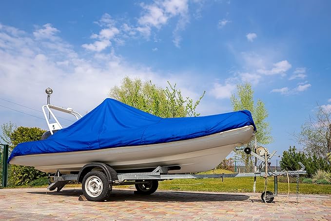 Multi-Purpose Large Tarp Waterproof Cover | Blue, 50' x 100' 5 Mil Thick | Rip Proof Tarps | Thick Weave Material, UV Resistant Great for Tarpaulin Canopy Tent, Boat, RV or Pool Cover