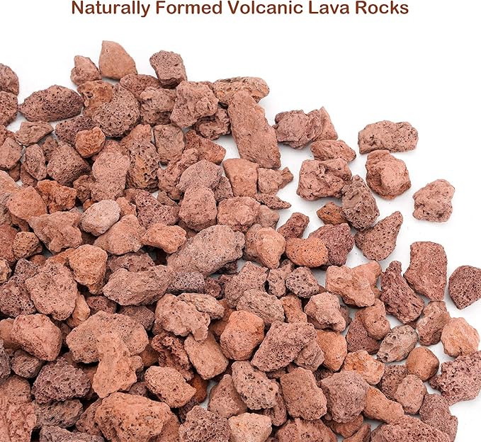 Stanbroil Red Lava Rock Granules for Gas Log Sets and Fireplaces - 10 lb.Bag (0.4"-0.8")