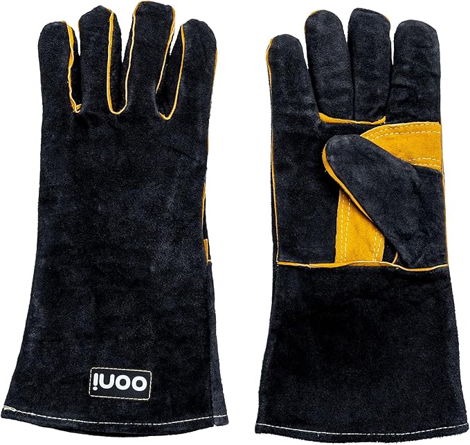 Ooni Grill Gloves - Heat and Fire Resistant, Protective Heat Proof Gloves Perfect for Outdoor Cooking, Grill, Fireplace, Barbecue or Pizza Oven