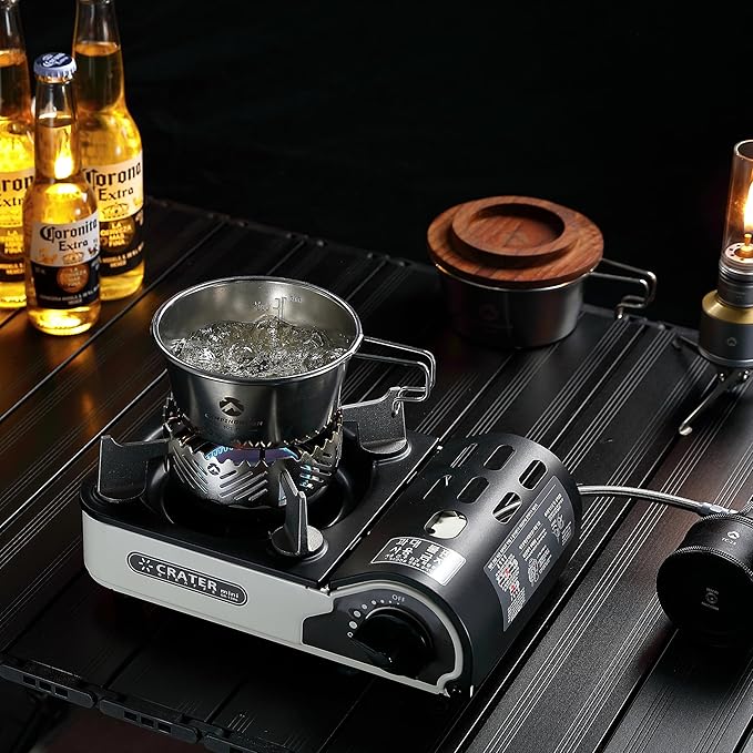 CAMPINGMOON Gas Stove Windshield Ring Stainless Steel for ST-340 Single Burner ST-132 (Silver)