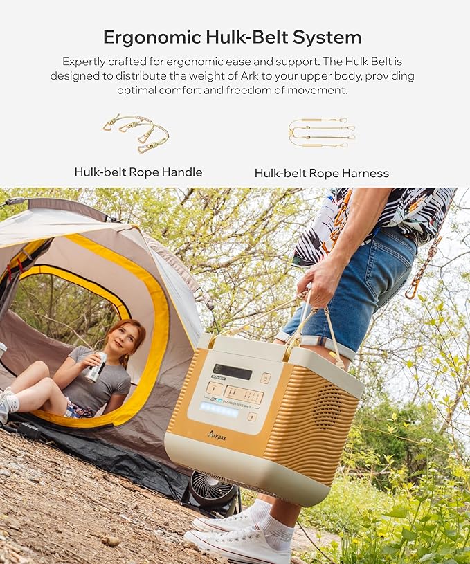 IP67 Waterproof Power Station - 1800W Portable Generator, 1209Wh LFP Battery Portable Solar Generator, 1.5 Hours Fast Recharge, 20ms UPS, Portable Power Station for Watersport, Camping, Home Outage