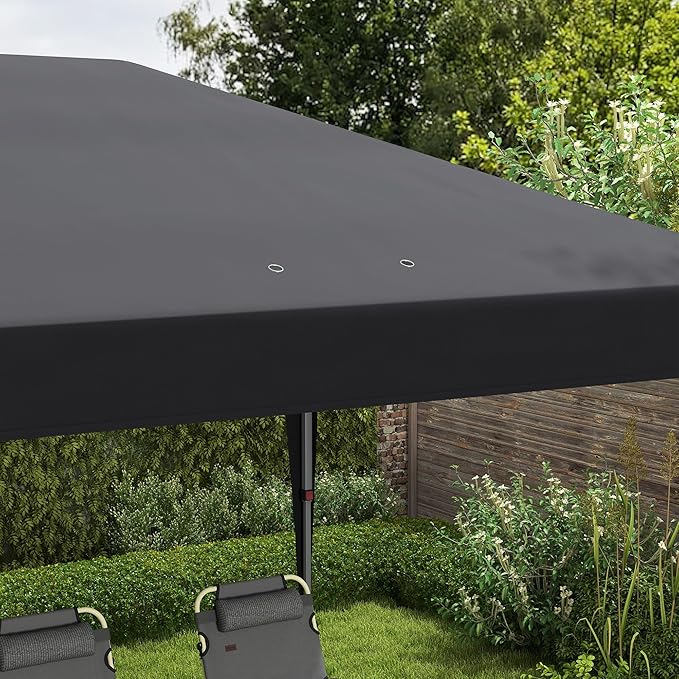 Outsunny 10' x 20' Pop Up Canopy Tent, Upgraded Heavy Duty Tents for Parties, Outdoor Instant Gazebo Sun Shade Shelter with Carry Bag, for Catering, Events, Wedding, Backyard BBQ, Black
