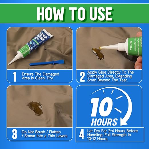 Wader Repair Glue 2.1 oz – Flexible, Waterproof Wader Patch Kit for Fixing Rips, Tears & Holes in Boots, Waders, Wetsuits, PVC Inflatables & Outdoor Gear