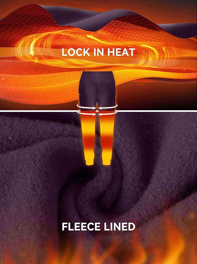 G Gradual Women's Fleece Lined Joggers High Waisted Water Resistant Thermal Hiking Pants Cold Weather Sweatpants with Pockets