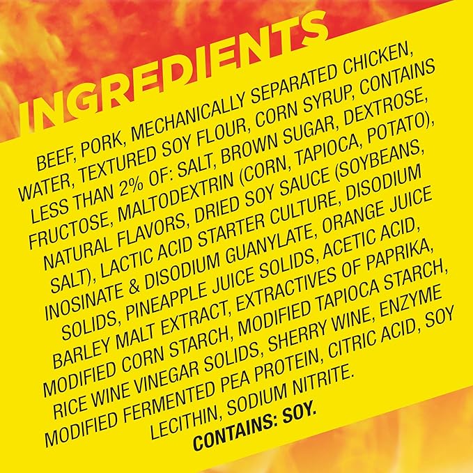 Slim Jim Giant Smoked Meat Sticks, Teriyaki Flavor, 6g Protein Per Stick, 0.97 oz. (24 Count)