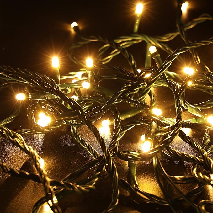 12V Outdoor String Lights(Warm White)- Low Voltage Outdoor String Lights -Works with Low Voltage Landscape Lighting Systems -for Holiday Decorations, Christmas Tree Lights Holiday Party Wedding