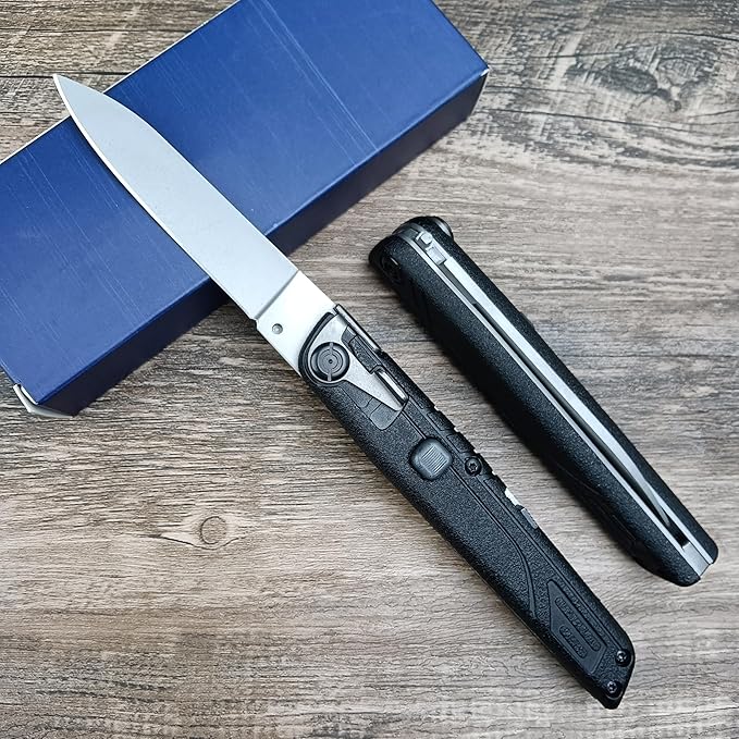 7.7" Assisted Opening Pocket Knife,Small Button Lock EDC Folding Knife for Men Women, Sharp Outdoor Camping Survival Utility Knives Gift