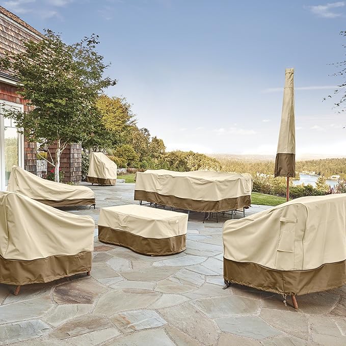Classic Accessories Veranda Water-Resistant 42 Inch Square Fire Pit Table Cover, Outdoor Table Cover