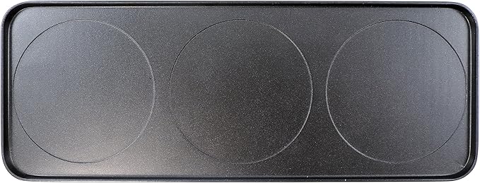 Swissmar KF-77073G Swivel Raclette Reversible Grill/Griddle Top Plate Replacement, Black