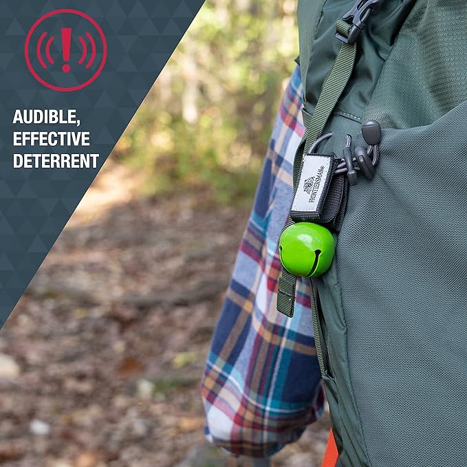 SABRE Frontiersman Bear Bell, Magnetic Silencer, Durable Hook and Loop Strap Attachment, Helps To Prevent Startling Bears While Hiking