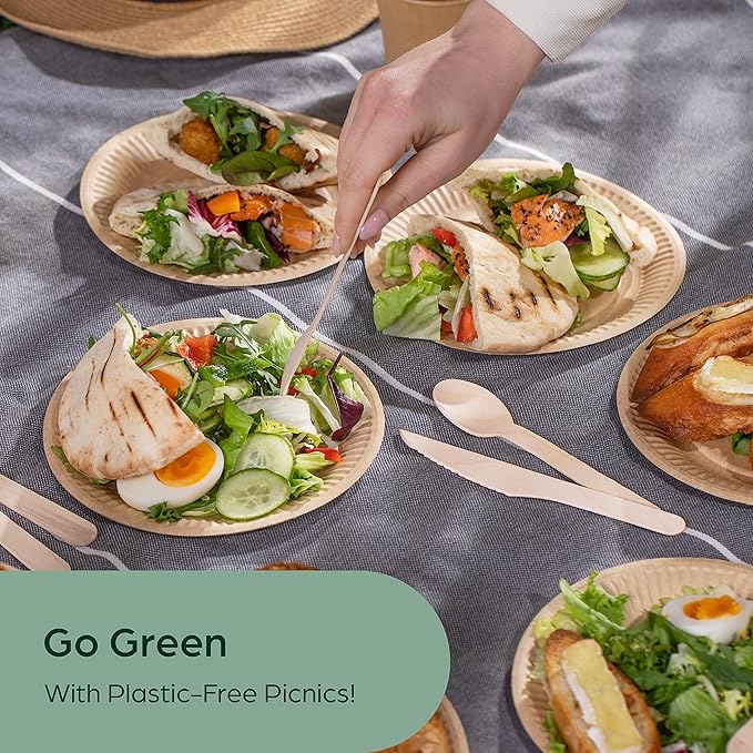 Wooden Disposable Knives - 5400 Piece Wood Compostable Knives - Eco-Friendly Biodegradable Utensils for Party - Free From Plastic Cutlery Set - Disposable Cutlery for Eating - Compostable Utensils